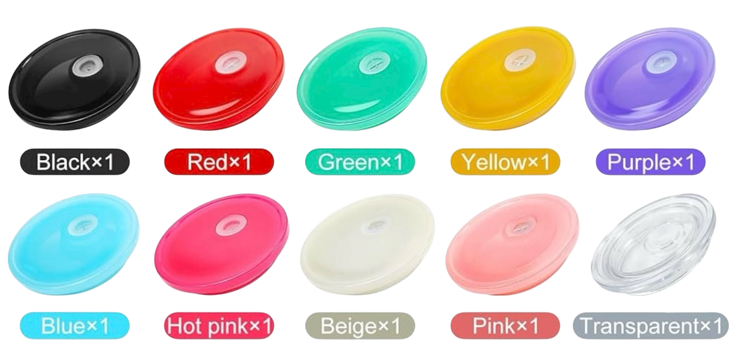 acrylic colored lids for tumblers