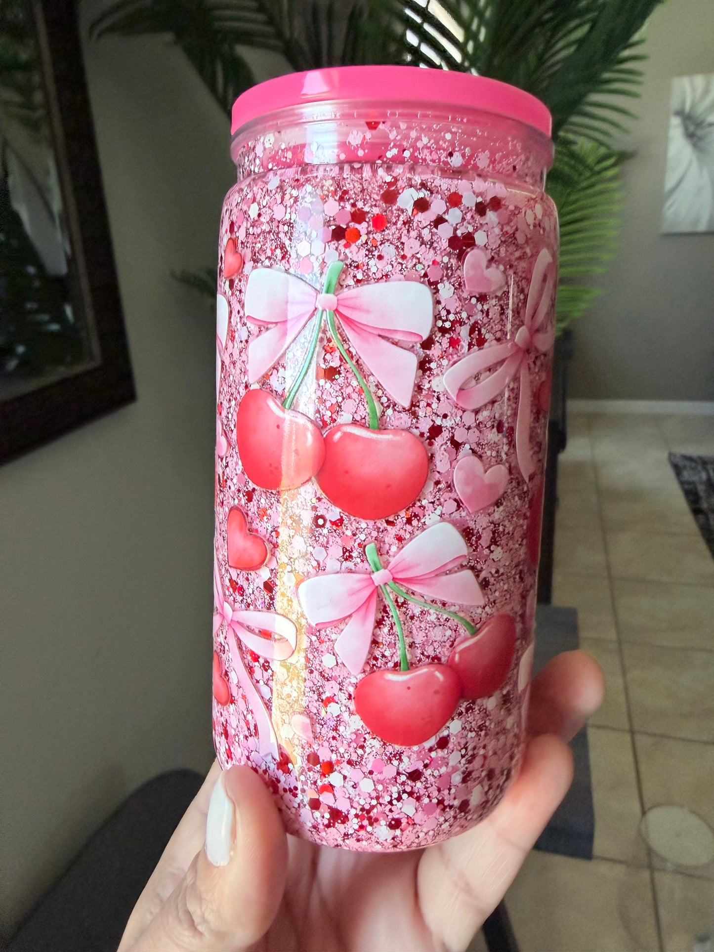 Pink Cherries and Bows