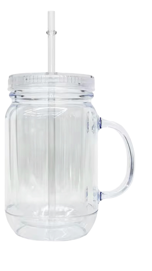 20oz acrylic snowglobe with handle
